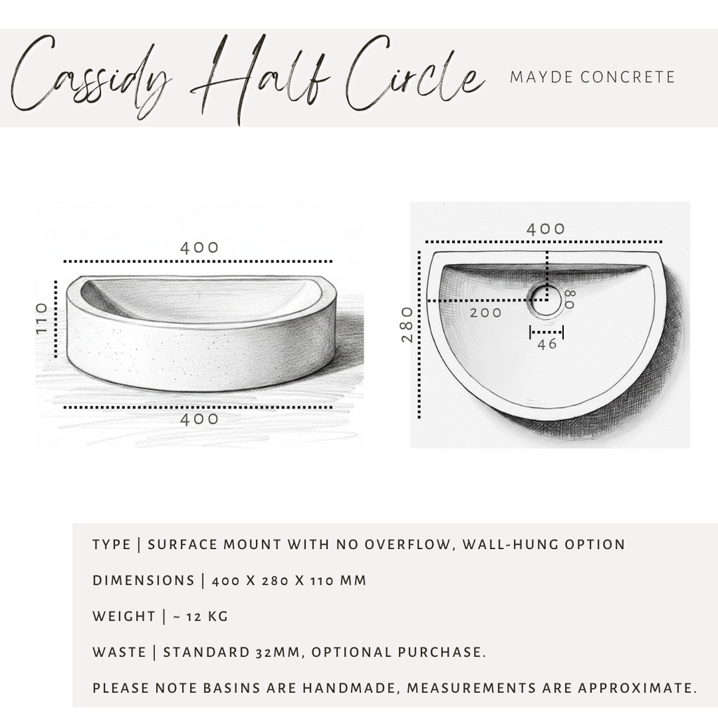 Cassidy Half Circle Basin