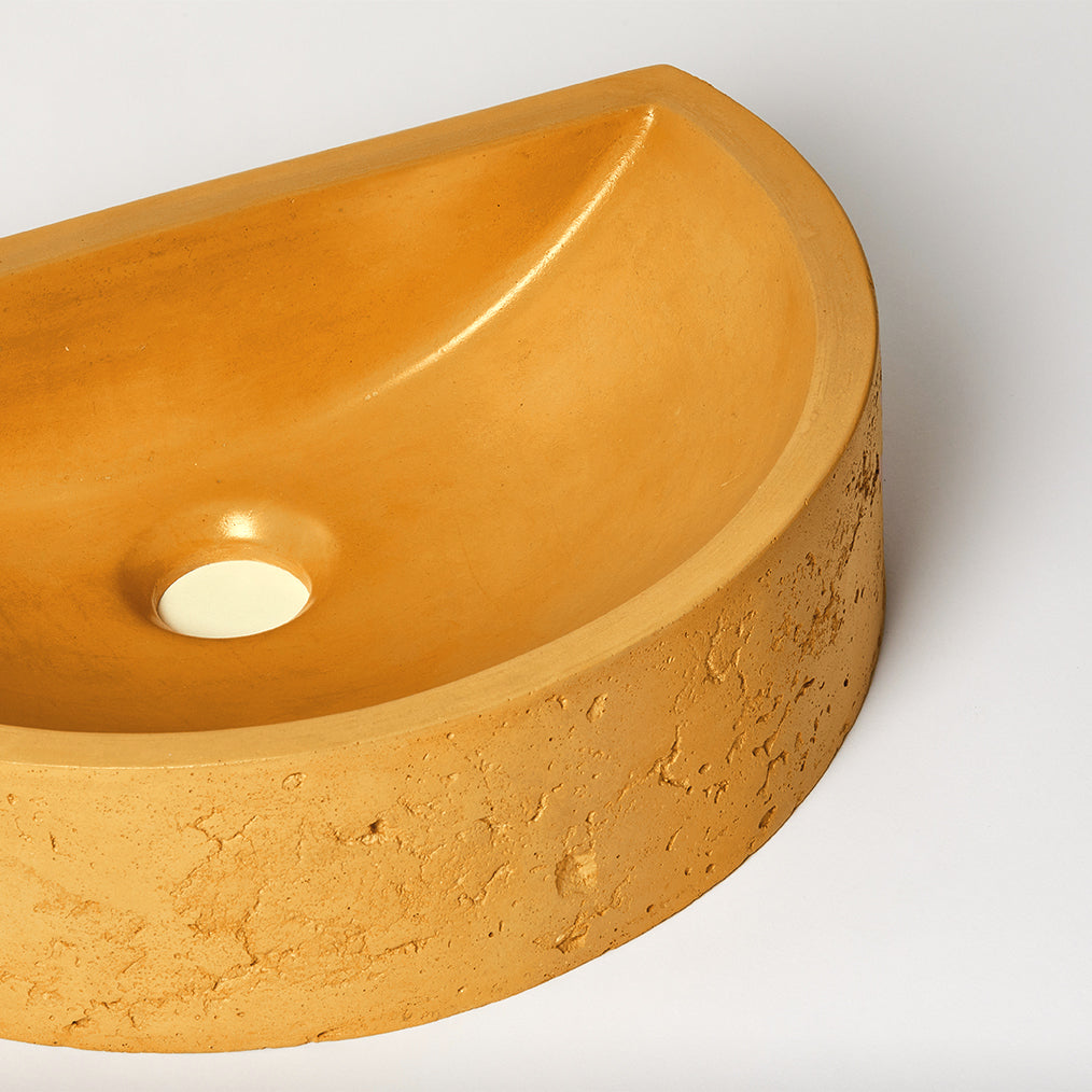 Aarde Half Circle Basin-Mayde Concrete