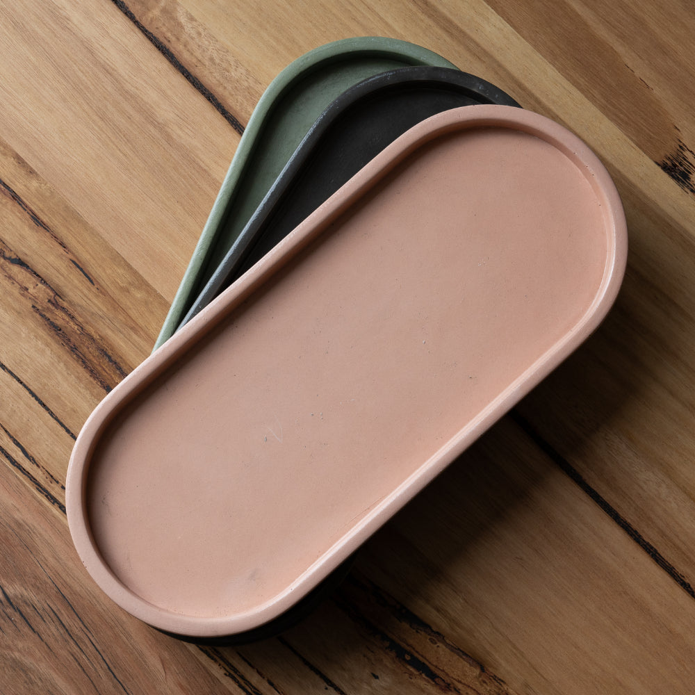 Concrete Oval Tray-Mayde Concrete