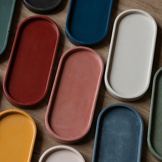 Concrete Oval Tray-Mayde Concrete