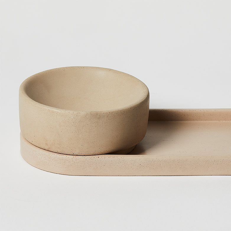 Concrete Round Soap Dish-Mayde Concrete