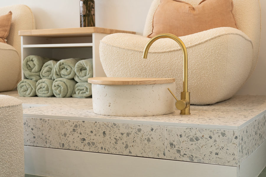 Aarde Round Basin in Ivory, Ora Beauty, Torquay