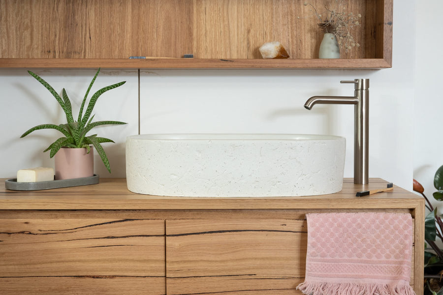 Aarde Pill Basin in Ivory, Styled by Bombora Custom, Torquay