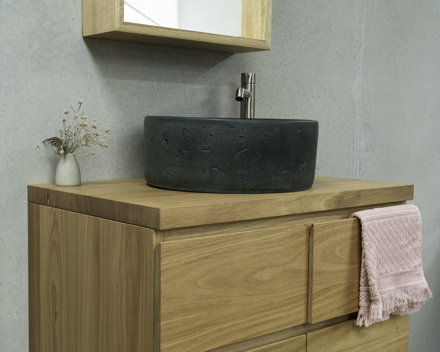 Aarde Round Basin in Forest Green, Styled by Bombora Custom, Torquay