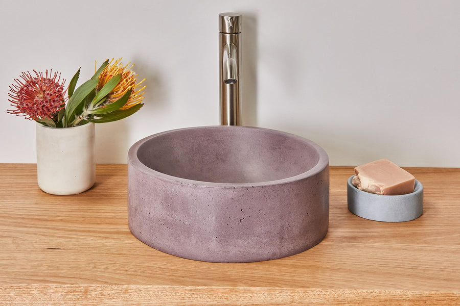 Cassidy Pebble Basin in Mauve, Styled by Bombora Custom, Torquay