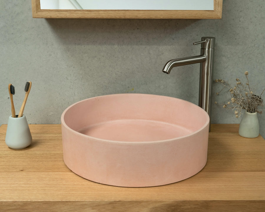 Cassidy Round Basin in French Rose, Styled by Bombora Custom, Torquay